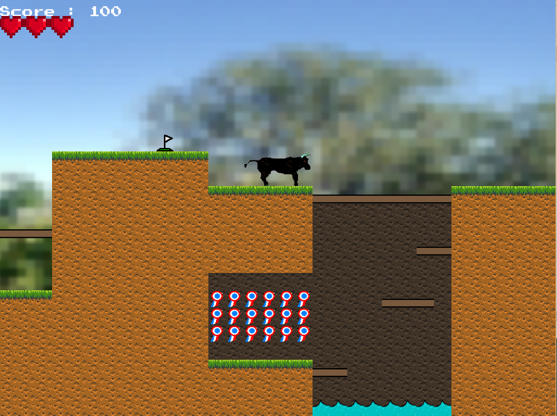 One of the first levels of the game.
