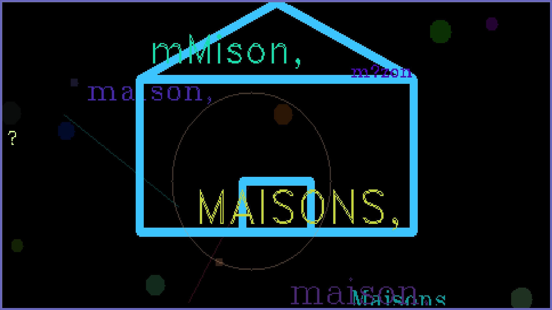 A house is drawn because the machine saw the word 'maison' (house in French).